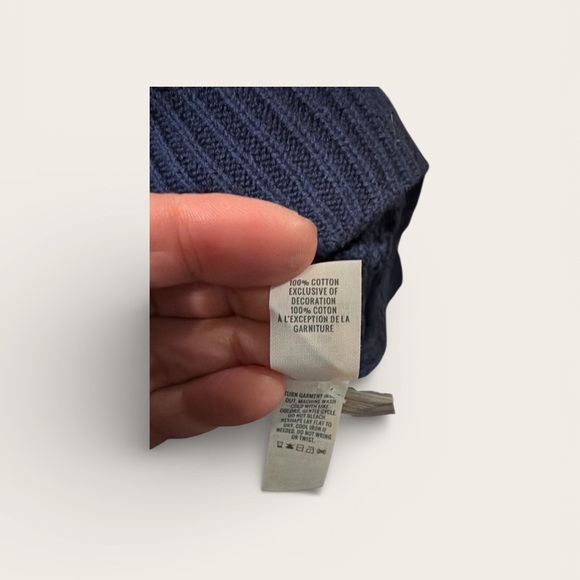 Aerie Women’s Navy Cardigan with Letter Patch - Picture 3 of 4